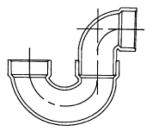 DWV SCH40 "P" Trap Less Cleanout